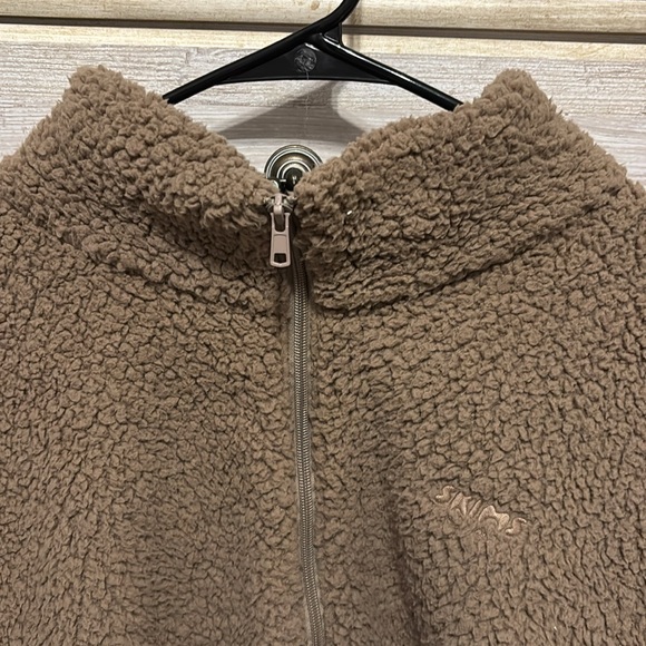 Skims Teddy Cropped Jacket-Desert - Picture 4 of 8